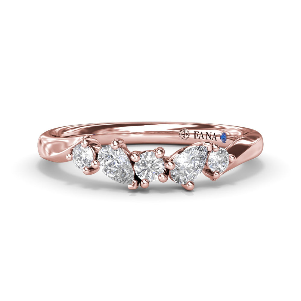 Pear and Round Diamond Band