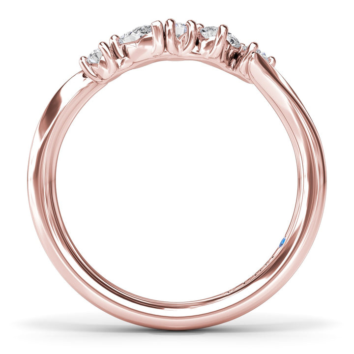 Pear and Round Diamond Band