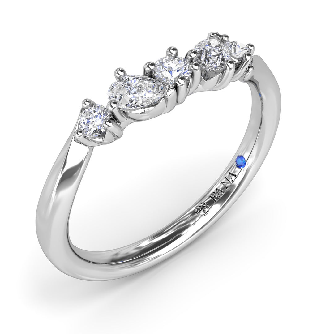 Pear and Round Diamond Band