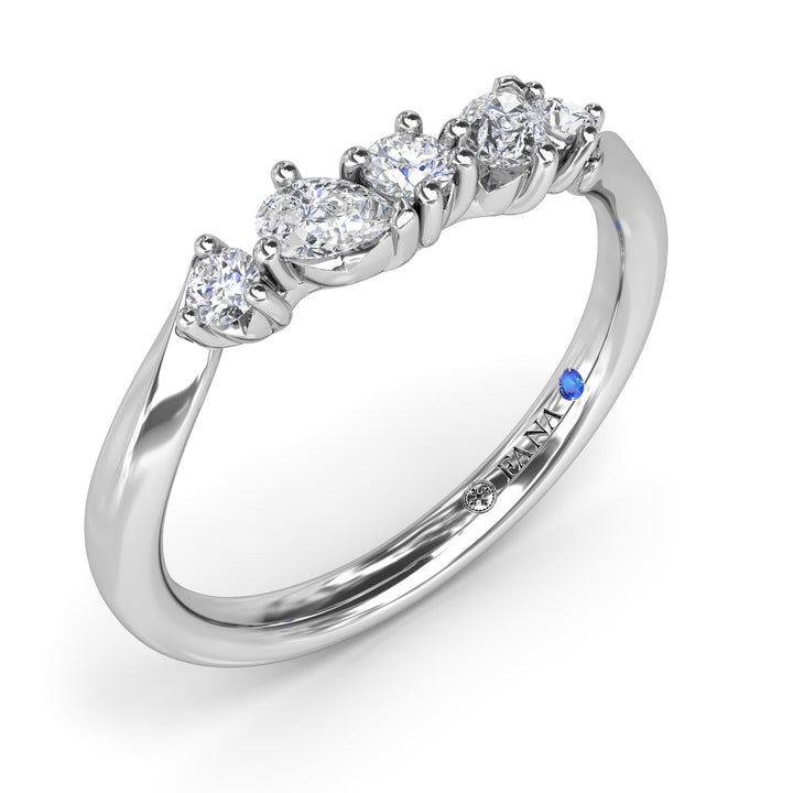 Pear and Round Diamond Band
