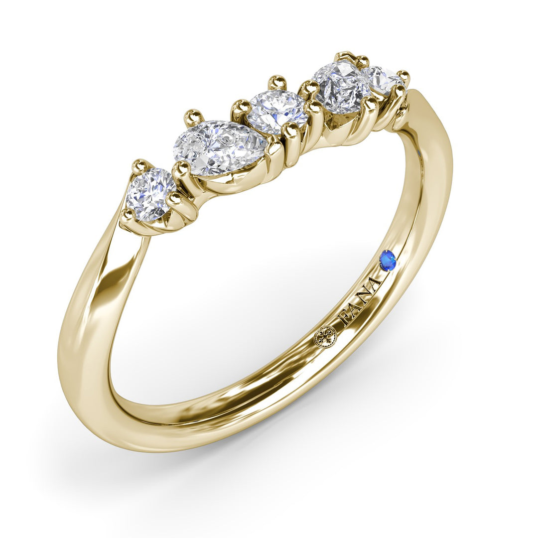Pear and Round Diamond Band