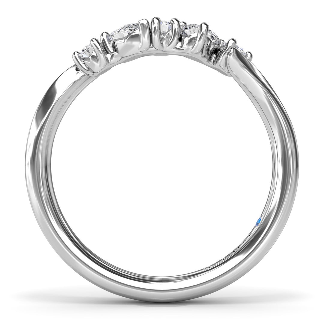 Pear and Round Diamond Band