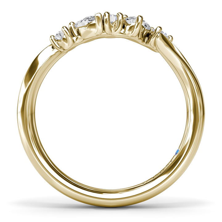 Pear and Round Diamond Band