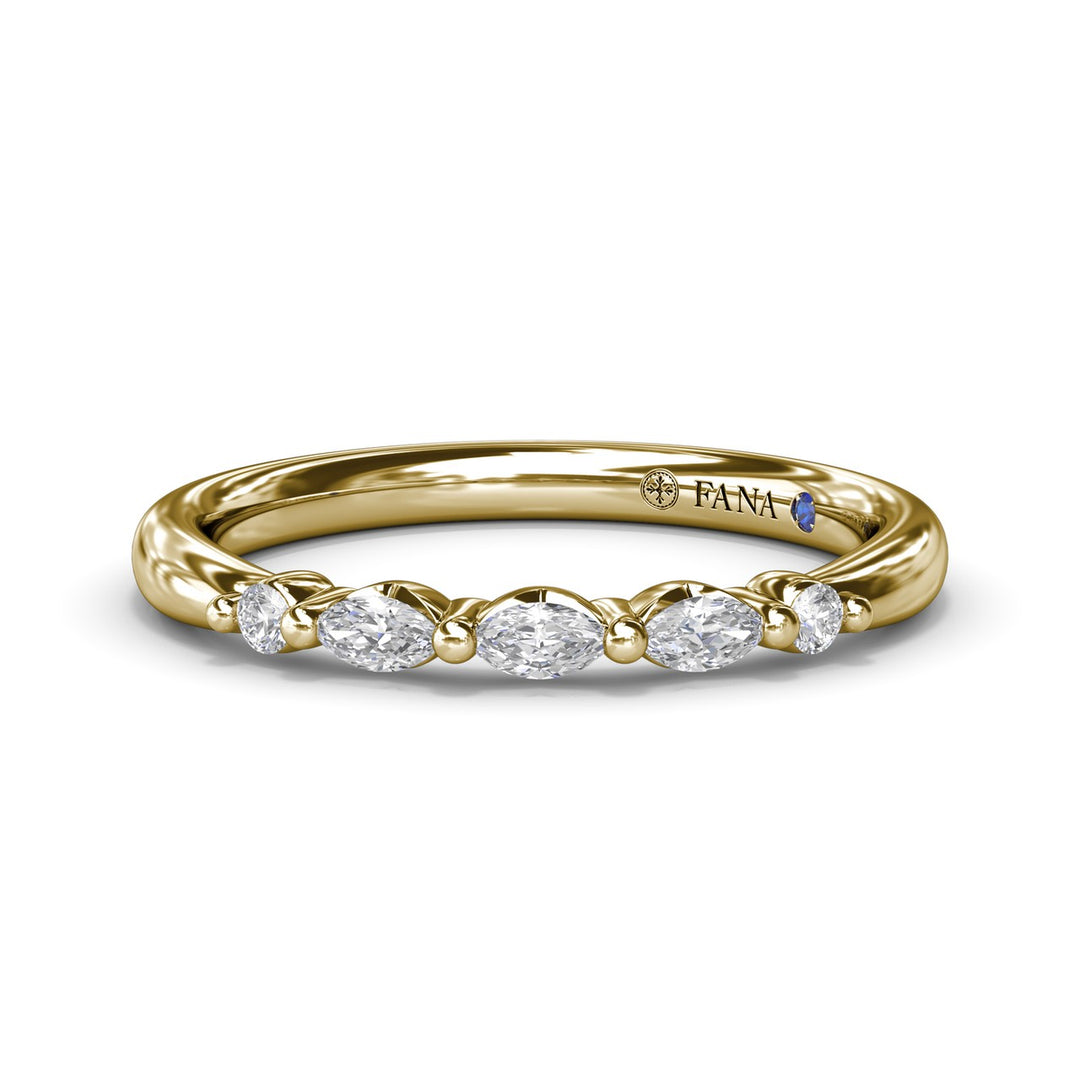 Marquise and Round Diamond Band