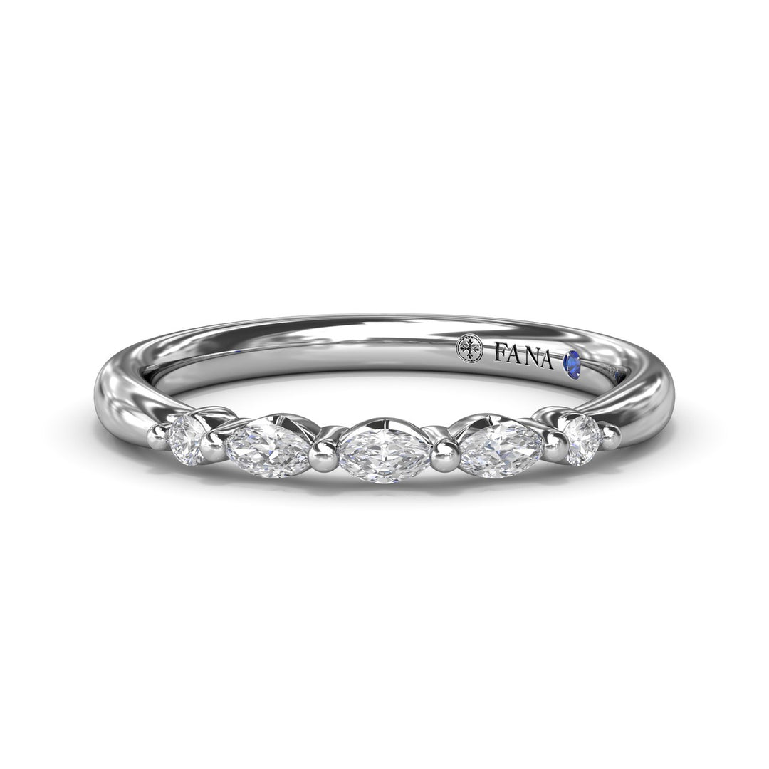 Marquise and Round Diamond Band