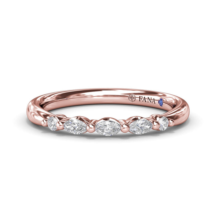 Marquise and Round Diamond Band