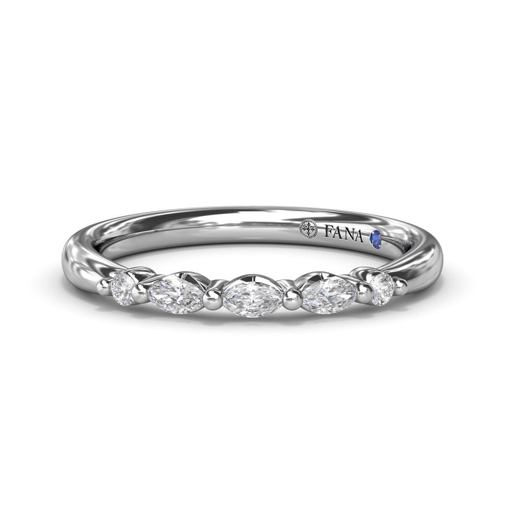 Marquise and Round Diamond Band