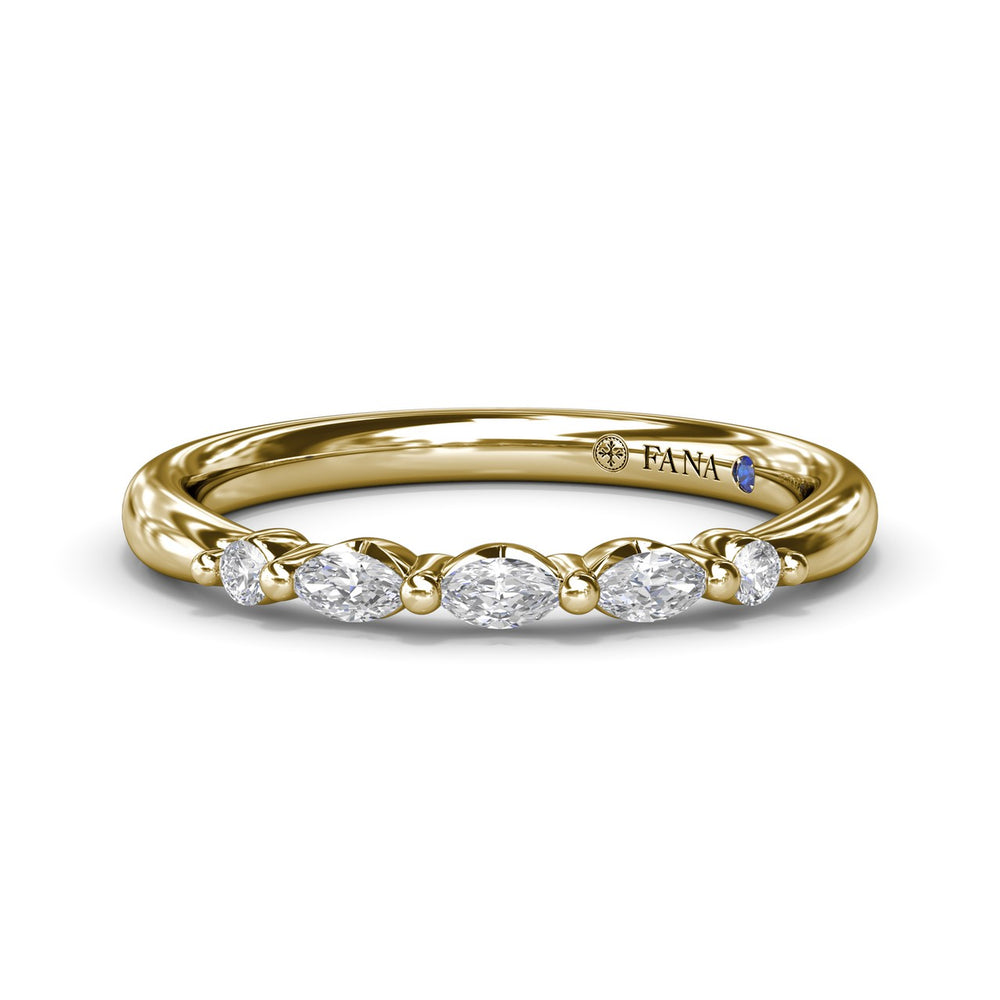 Marquise and Round Diamond Band