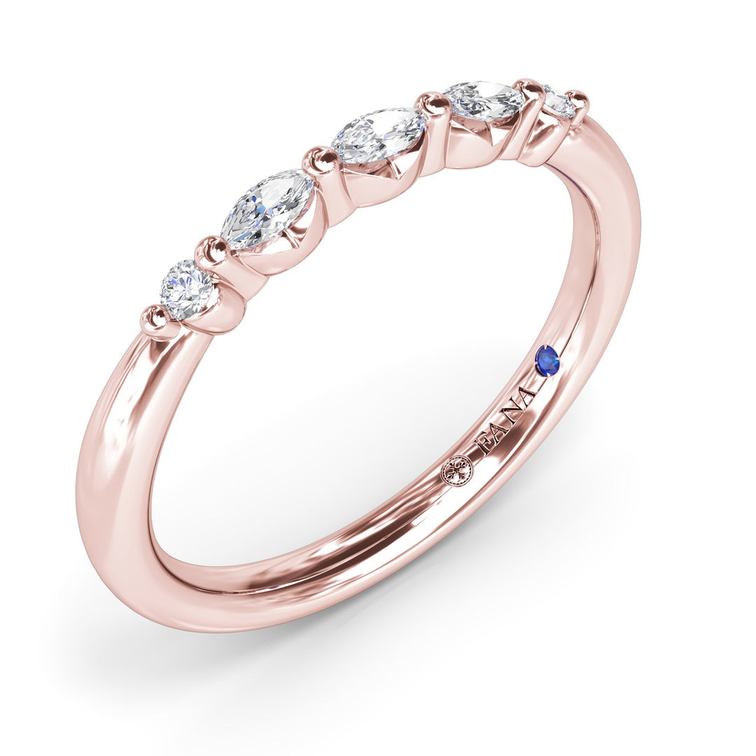 Marquise and Round Diamond Band