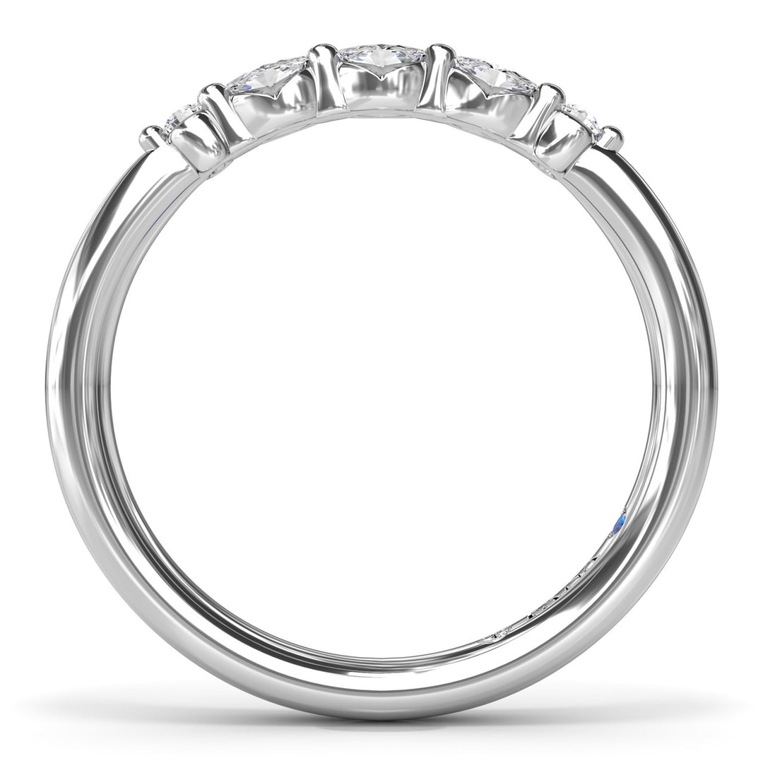 Marquise and Round Diamond Band