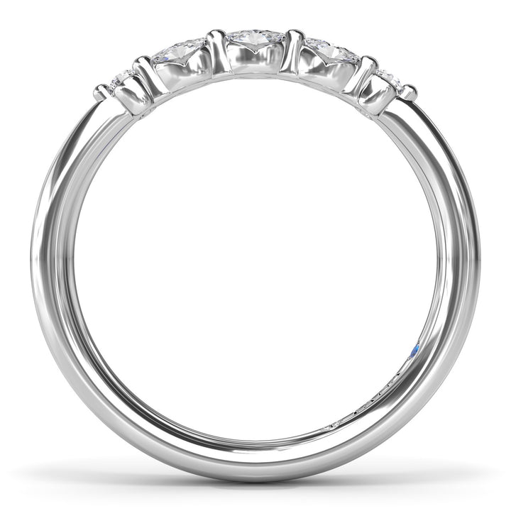 Marquise and Round Diamond Band