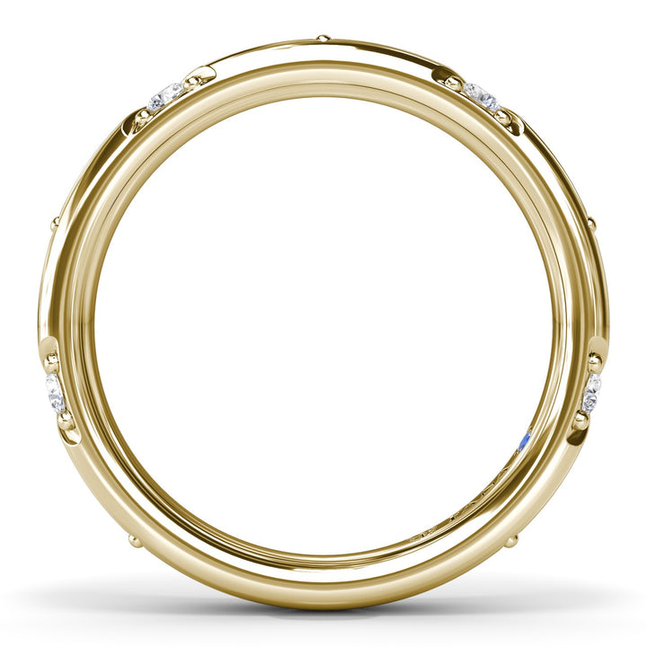 Abstract Wide Diamond Band