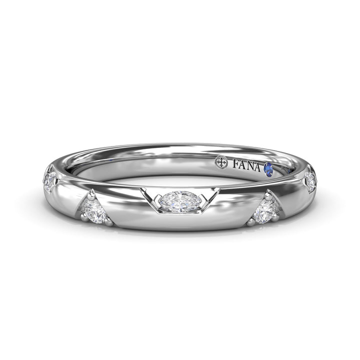 Marquise and Round Diamond Band