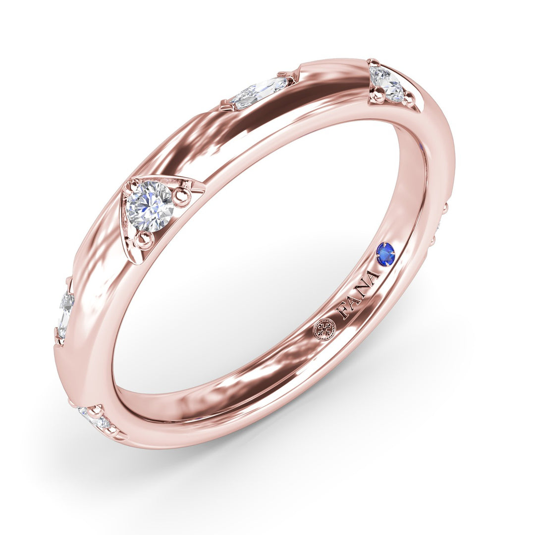 Marquise and Round Diamond Band