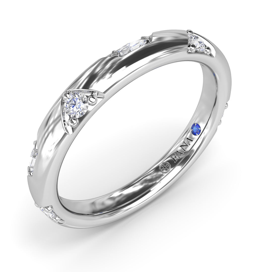 Marquise and Round Diamond Band