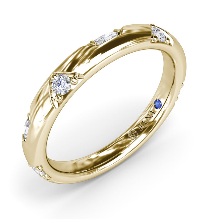 Marquise and Round Diamond Band