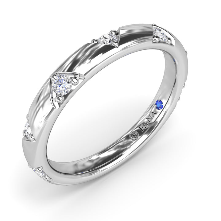 Wide Round Diamond Band