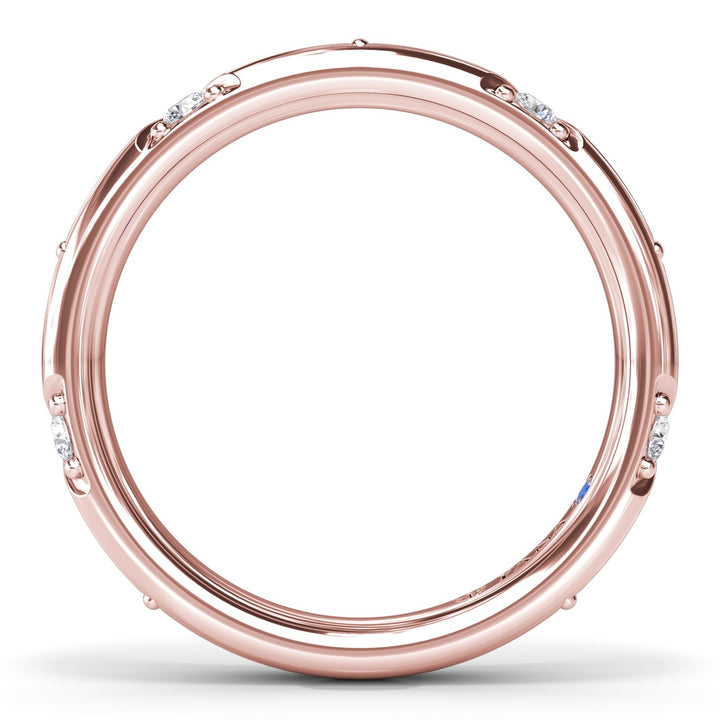 Wide Round Diamond Band