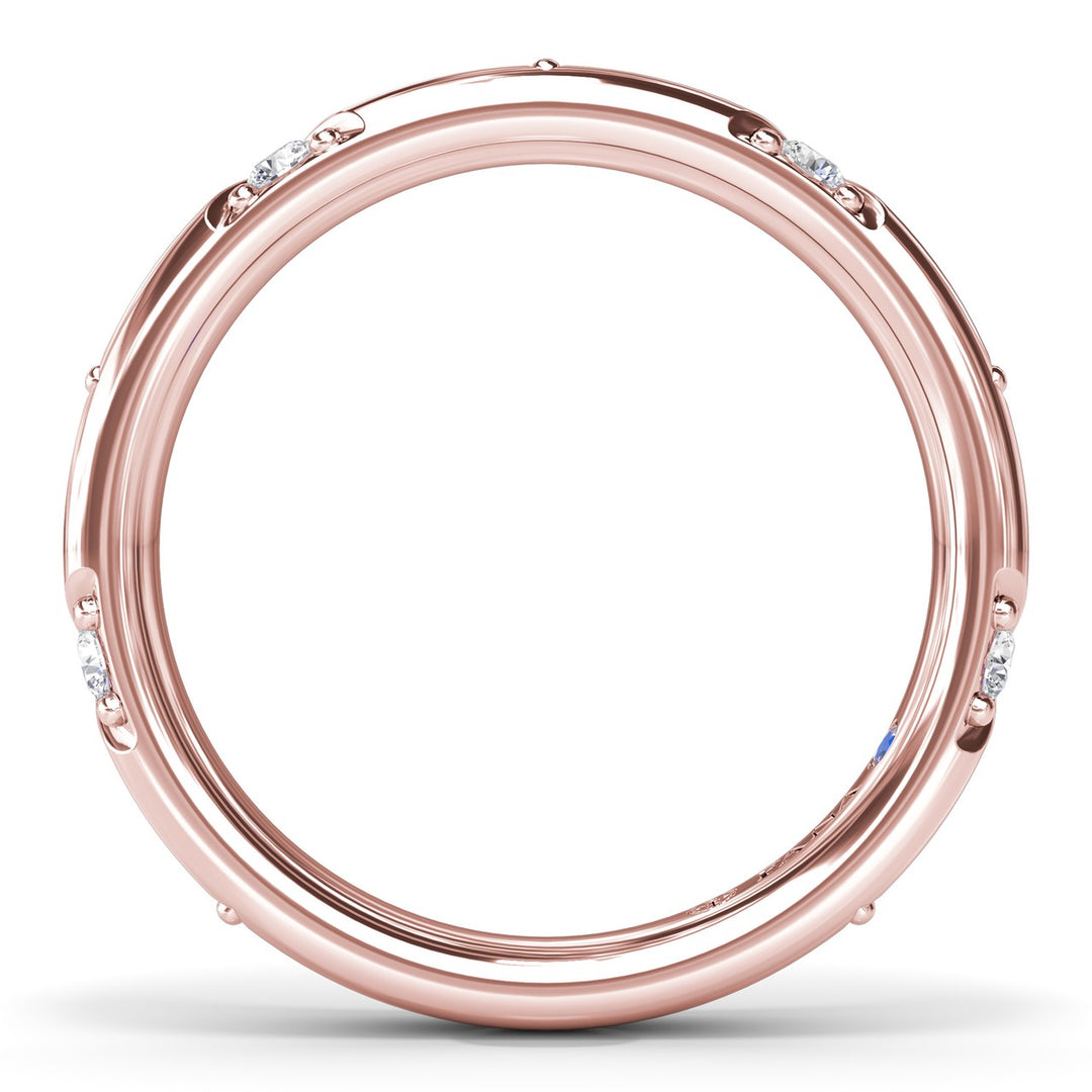 Wide Round Diamond Band