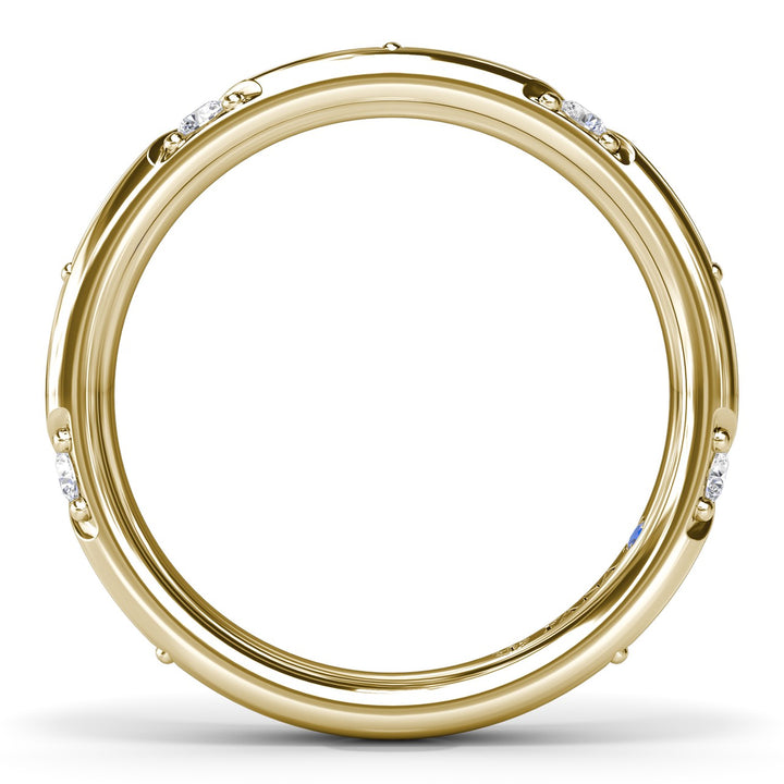 Wide Round Diamond Band