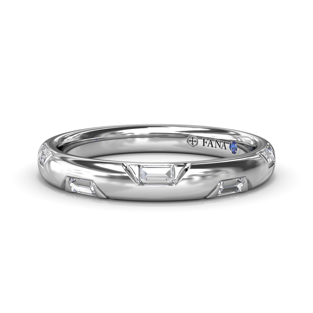 Abstract Baguette Diamond Band