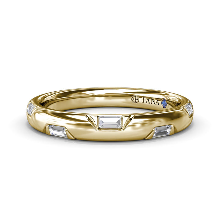 Abstract Baguette Diamond Band