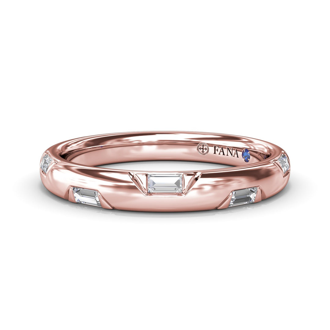 Abstract Baguette Diamond Band