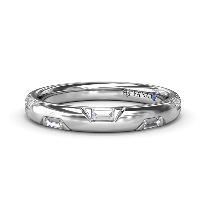 Abstract Baguette Diamond Band