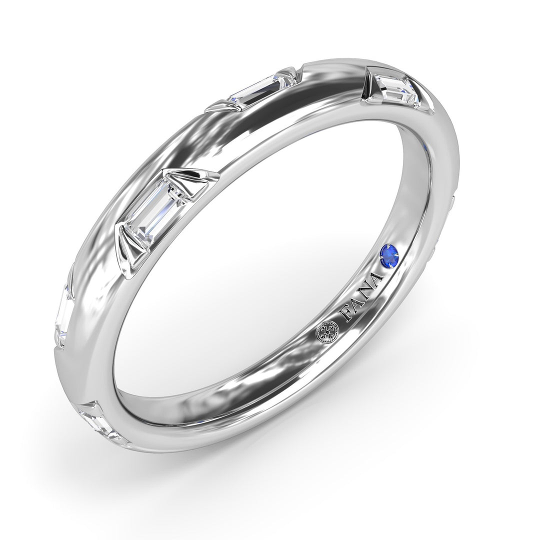 Abstract Baguette Diamond Band