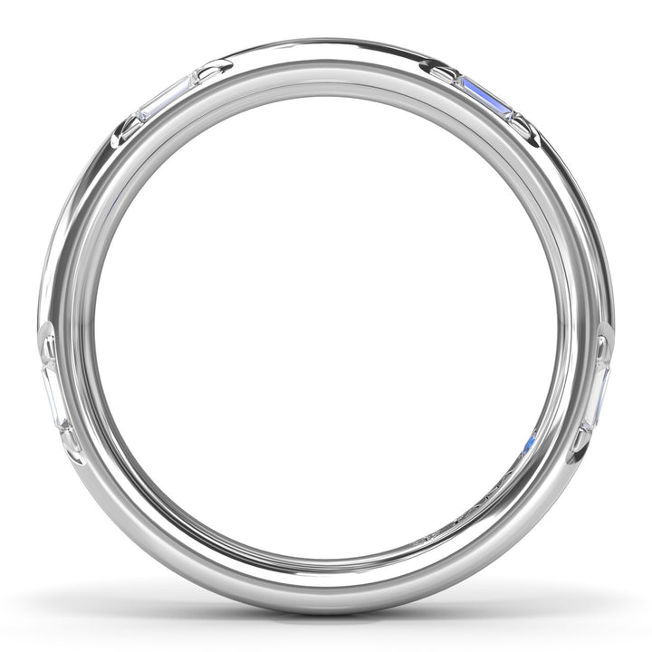 Abstract Baguette Diamond Band