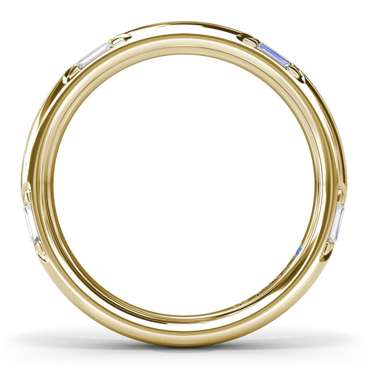 Abstract Baguette Diamond Band