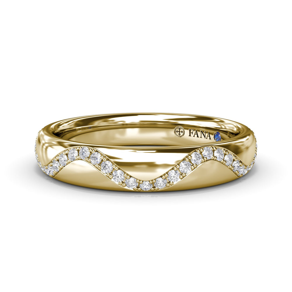 Modern PavÃ© Diamond Band