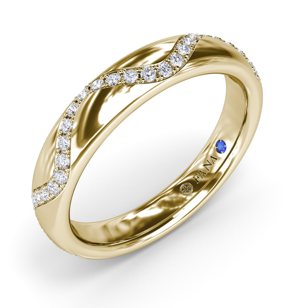 Modern PavÃ© Diamond Band