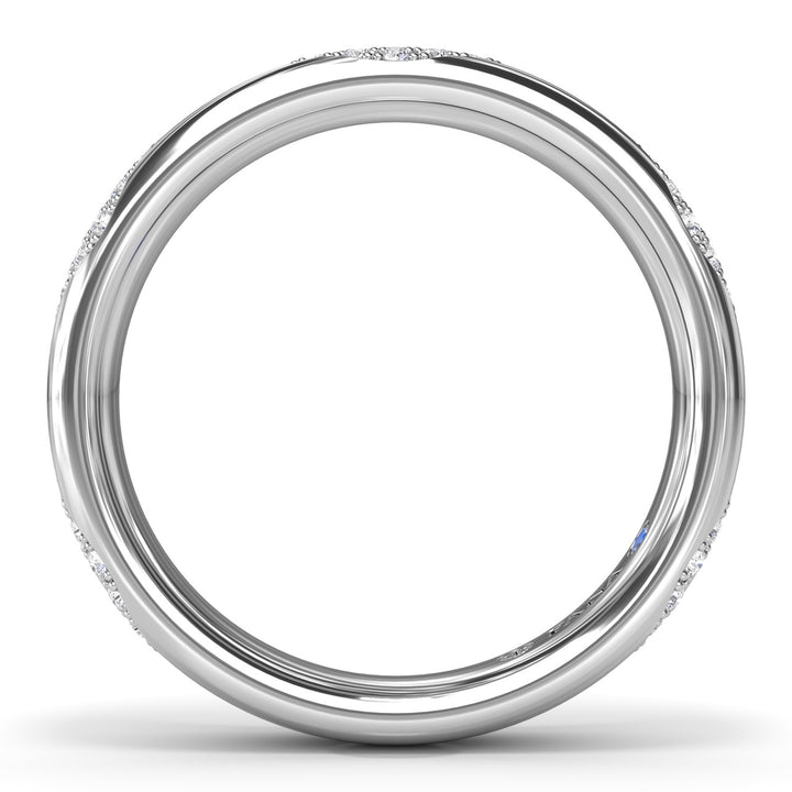 Modern PavÃ© Diamond Band