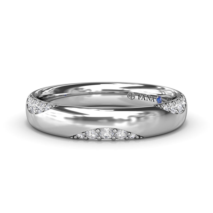 Modern Wide Diamond Band