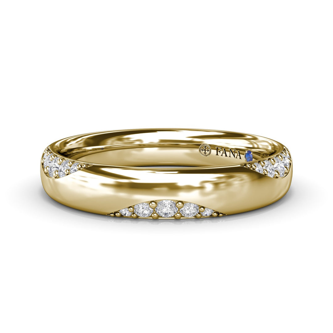 Modern Wide Diamond Band