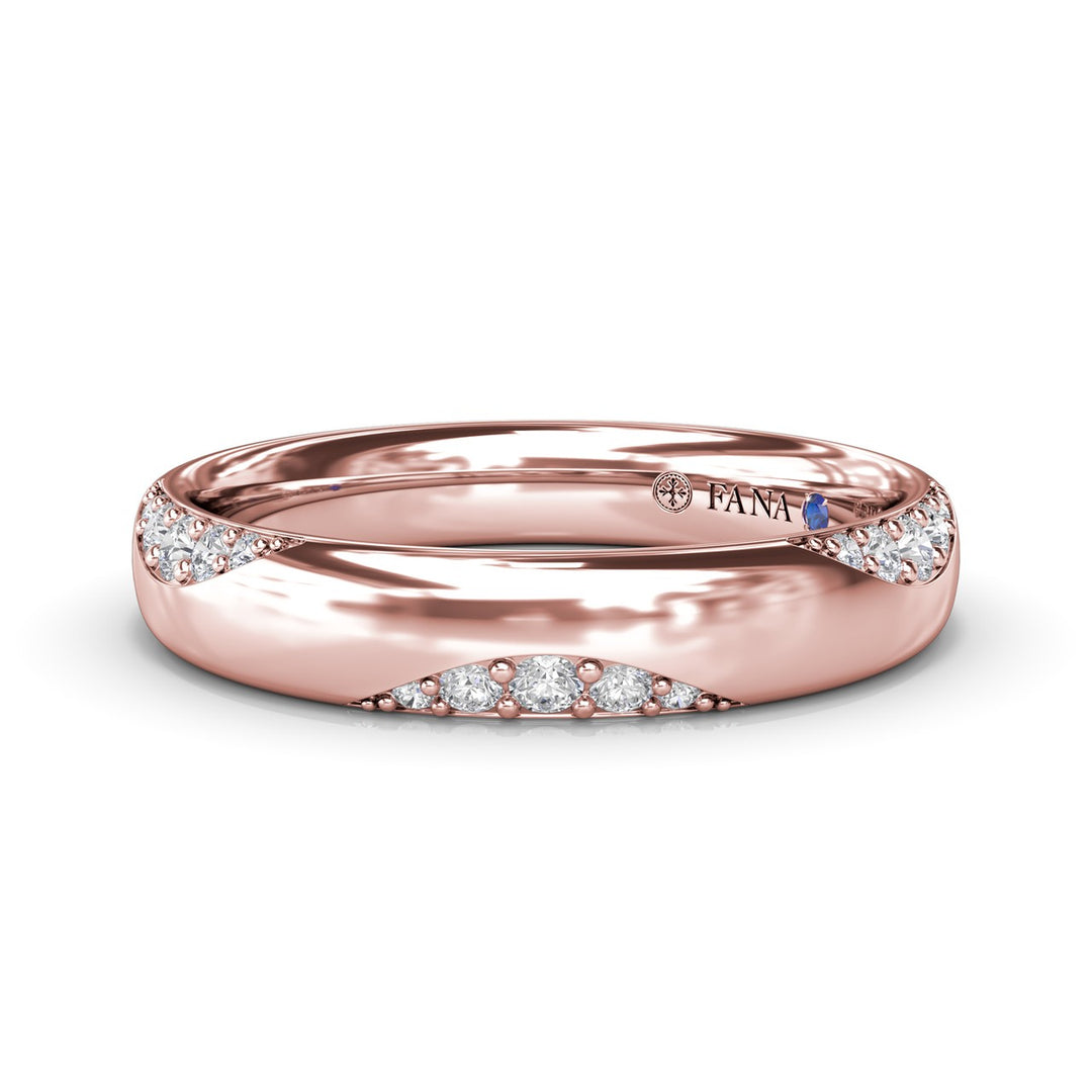 Modern Wide Diamond Band