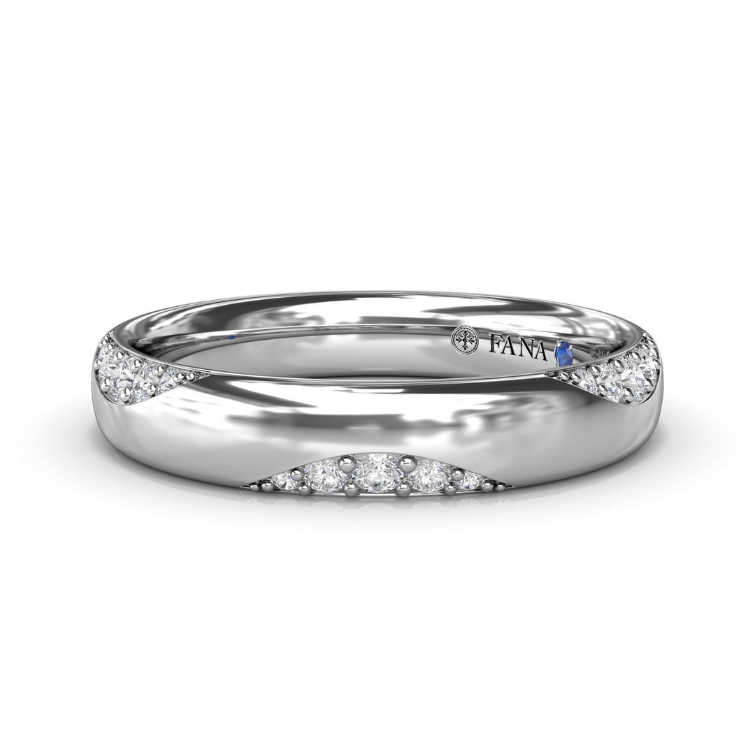 Modern Wide Diamond Band