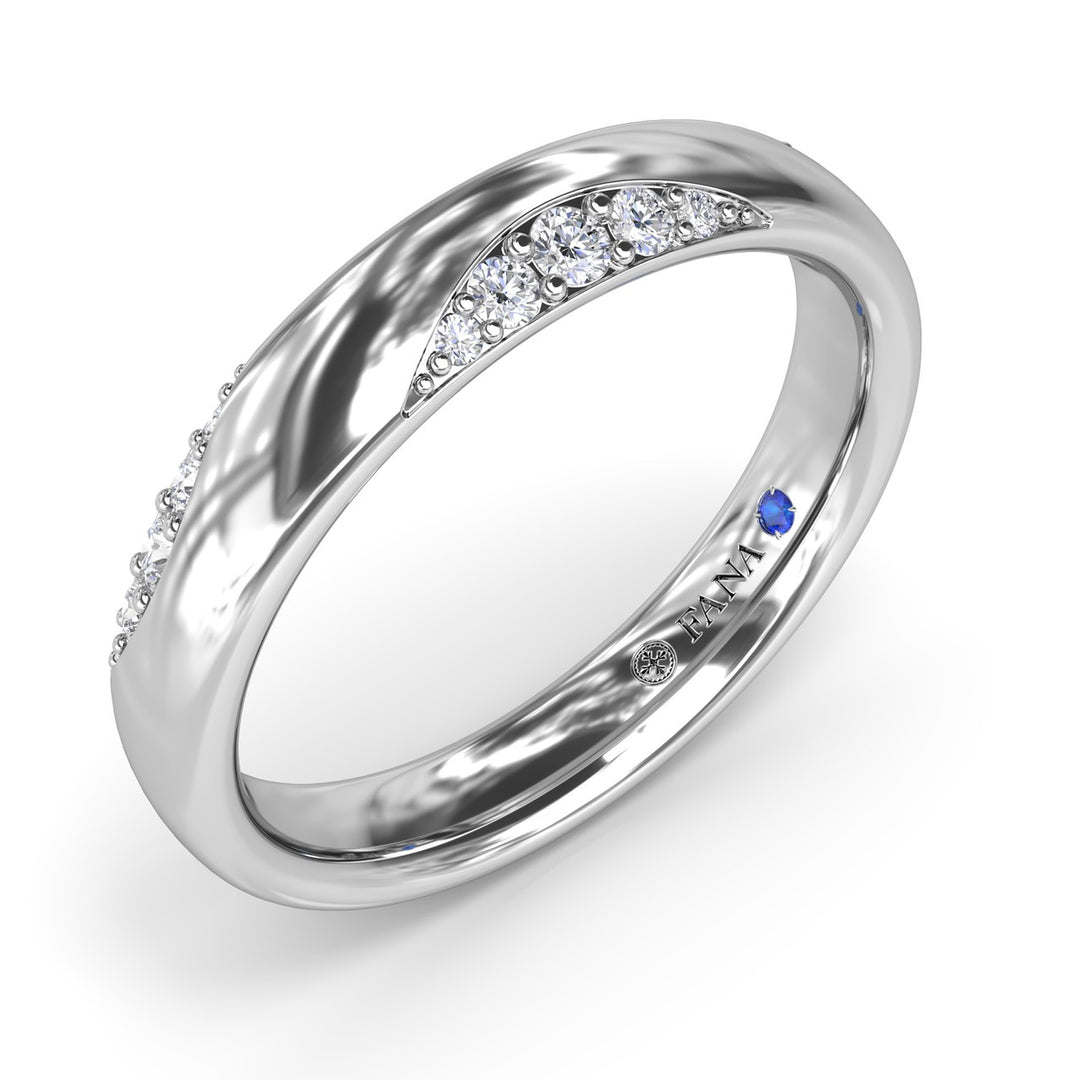 Modern Wide Diamond Band