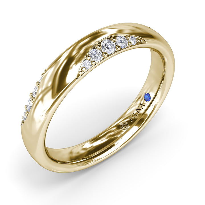 Modern Wide Diamond Band