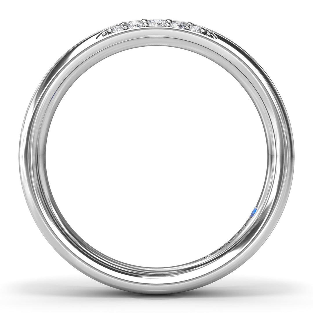 Modern Wide Diamond Band