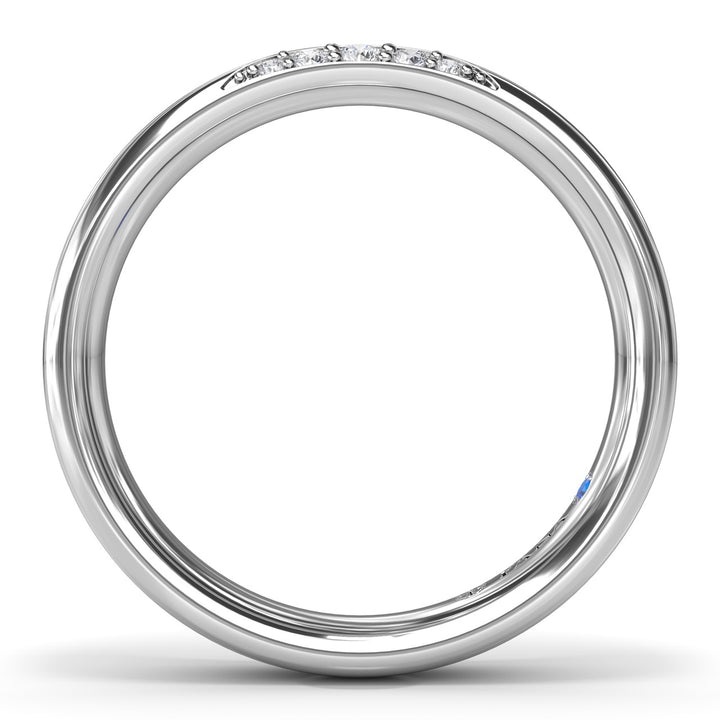 Modern Wide Diamond Band