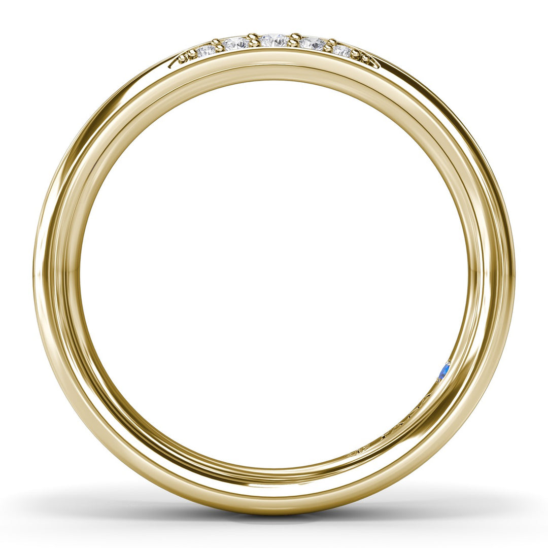 Modern Wide Diamond Band