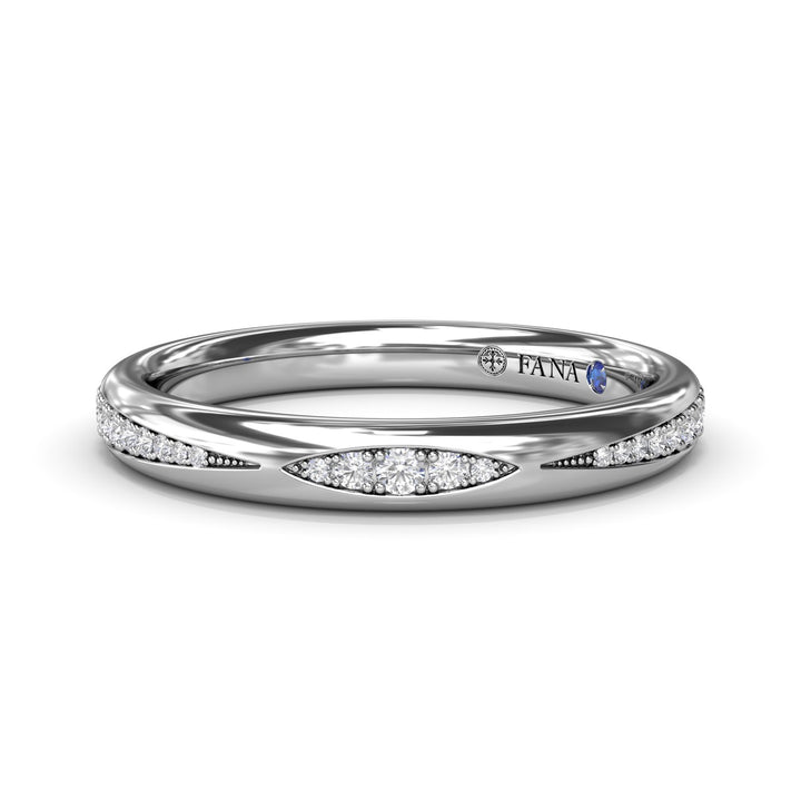 Modern Beaded Diamond Band