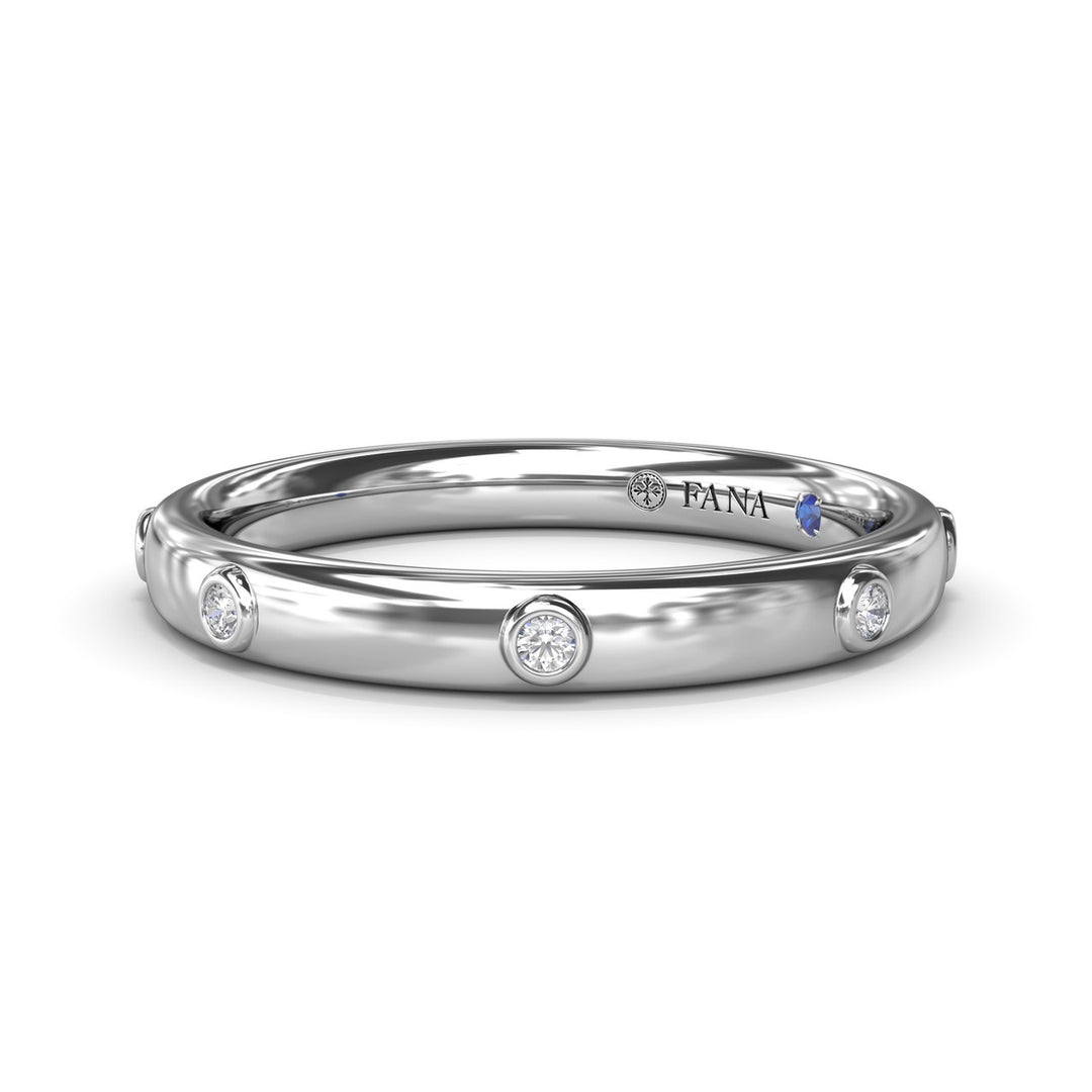 Bezel Set Round Diamond Band