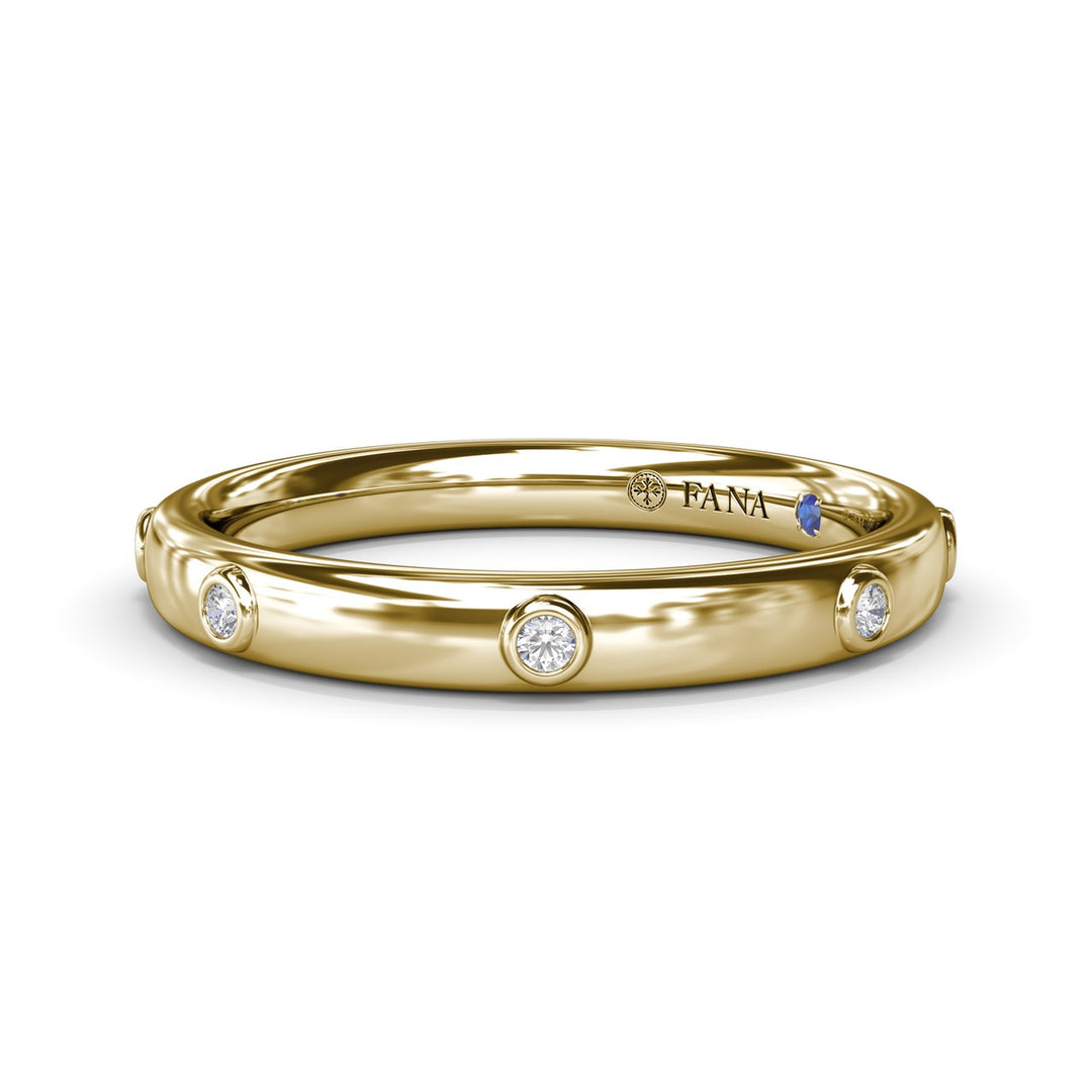 Bezel Set Round Diamond Band