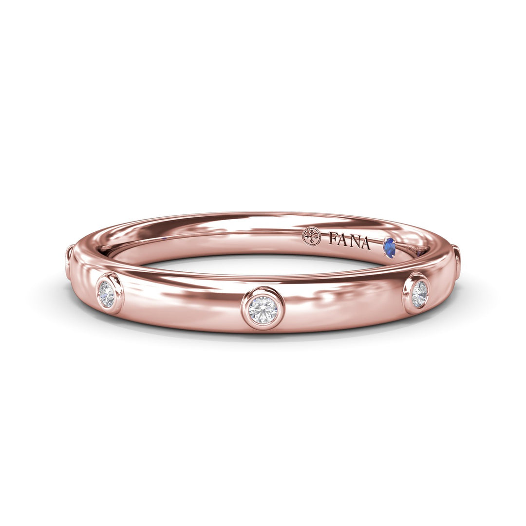 Bezel Set Round Diamond Band