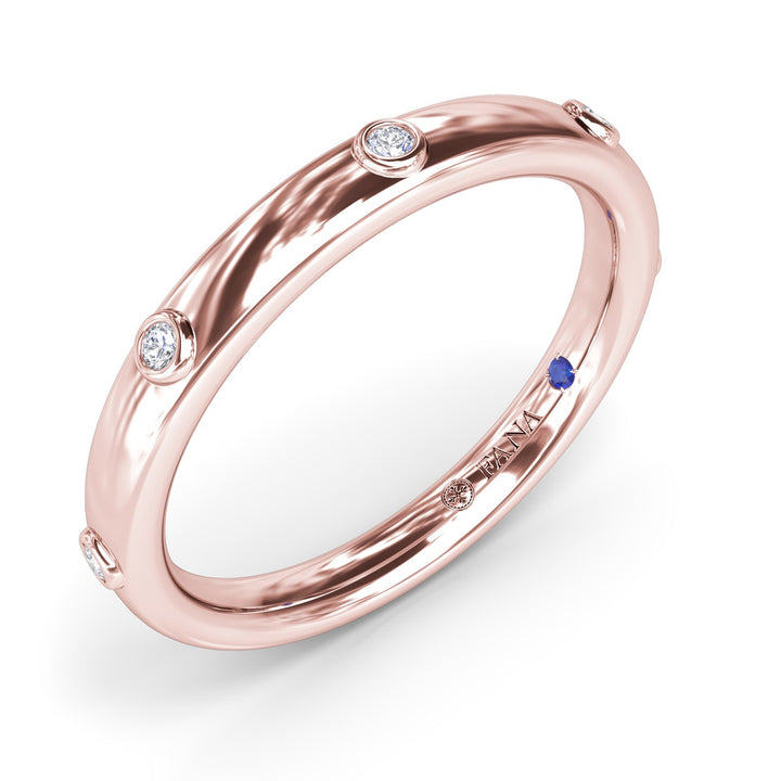 Bezel Set Round Diamond Band