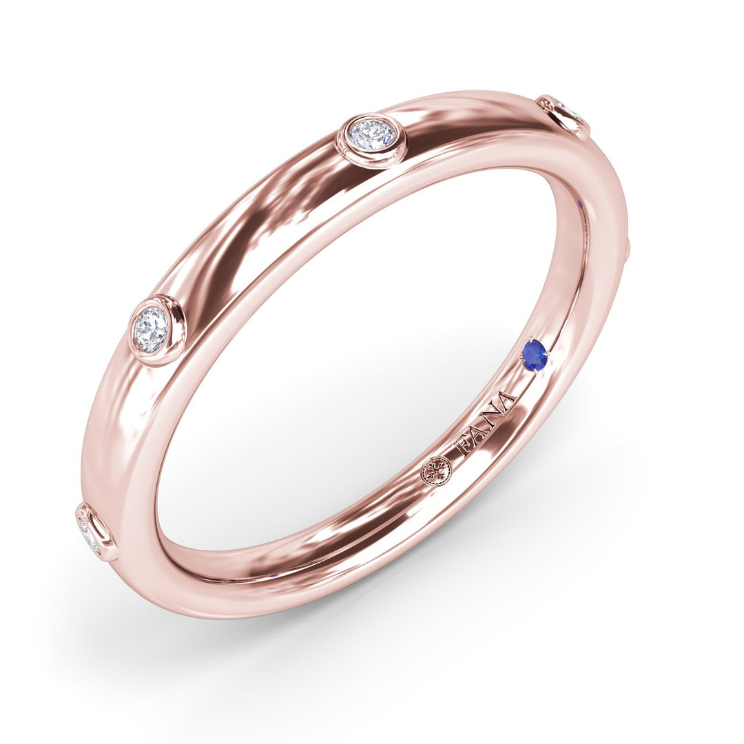 Bezel Set Round Diamond Band