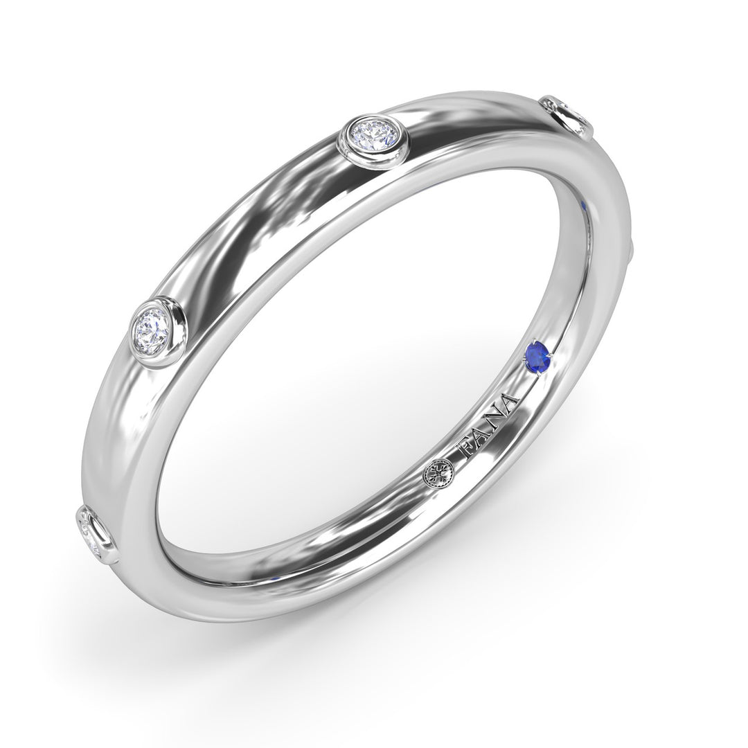 Bezel Set Round Diamond Band